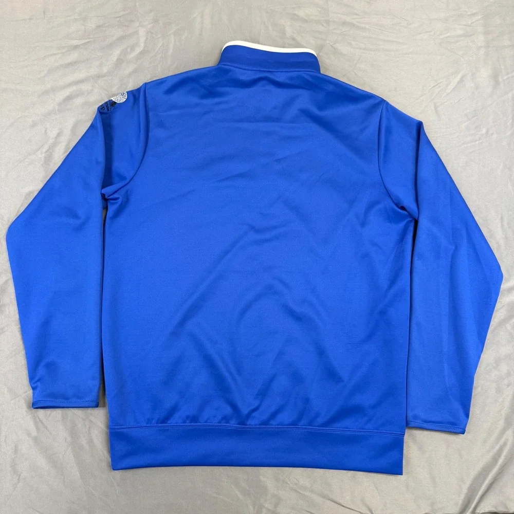 Antigua Bandon Dunes Golf Mens Large Royal Blue Quarter Zip Pullover Sweatshirt